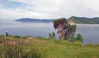 Baikal Lake in Russia on the way to Beijing, China, with the Trans Siberian Express